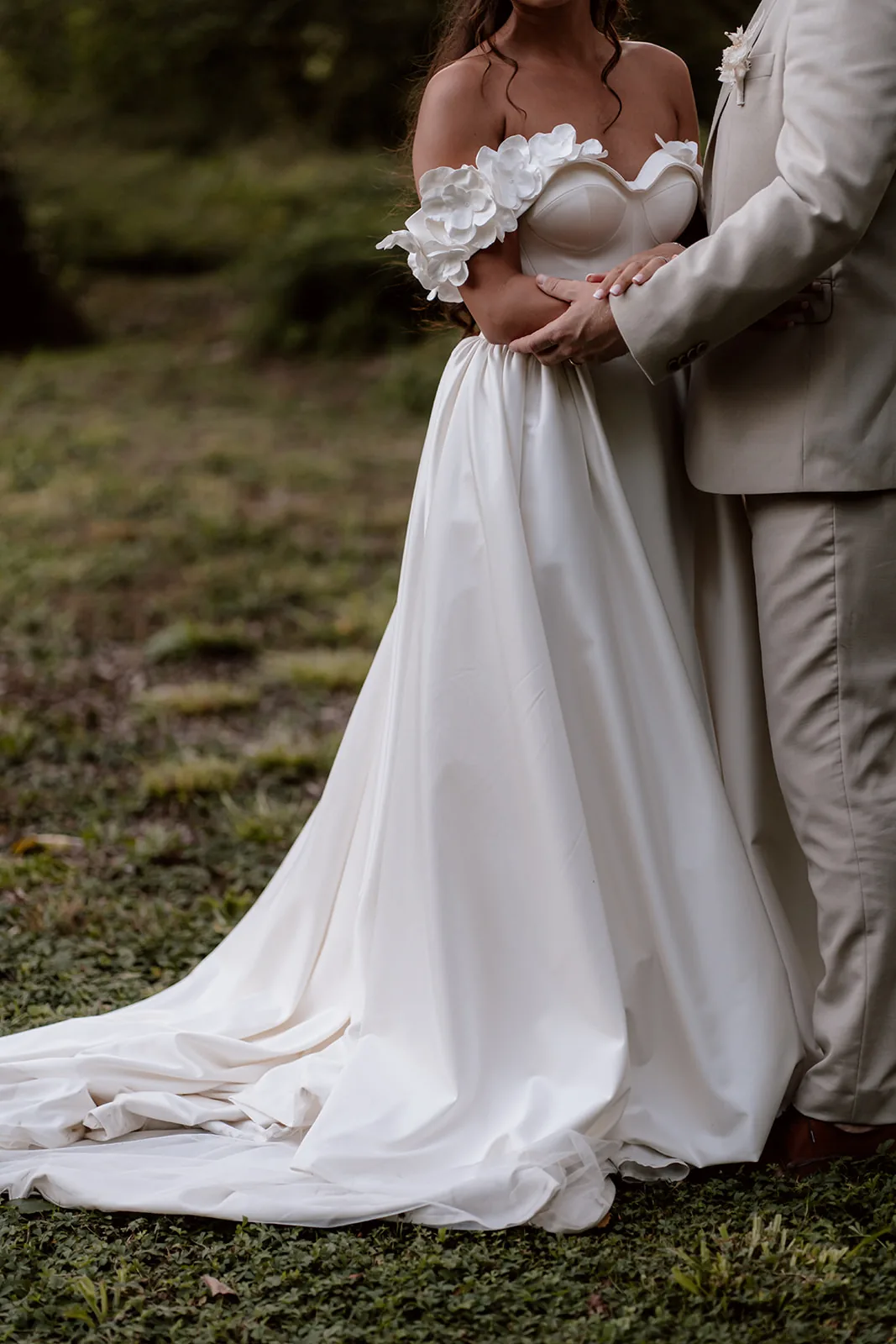 Détail robe de mariée